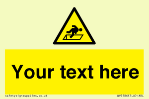 Custom Warning Hatch Sign